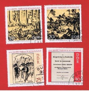 Germany(DDR) #1281-1284  VF used   Commune    Free S/H