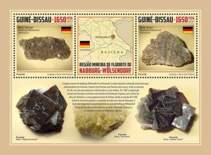 GUINEA BISSAU - 2021 - Minerals - Perf 5v Sheet - Mint Never Hinged