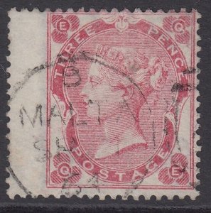 SG 77 3d pale carmine-rose. Very fine used with a Malta 1864 CDS & part numeral