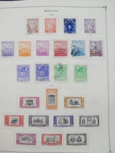 EDW1949SELL : BOLIVIA Very clean Mint & Used collection on album pages Cat $1171