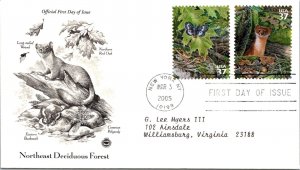 FDC 2005 SC #3899 Northeast Deciduous Forest - New York, Ny - Pair - J2921