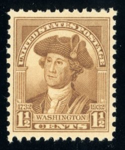 US Stamp #706 Washington 1-1/2c - PSE Cert -XF 90 - MPH