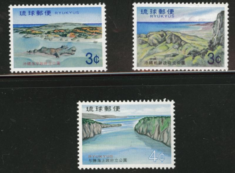 RYUKYU (Okinawa) Scott 217-219 MNH** 1971 set