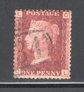 Great Britain, Scott 33, Plate #91    F/VF, Used, CV $7.25 .....  2480050