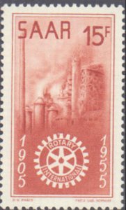 Saar #254, Complete Set, 1955, Rotary, Never Hinged