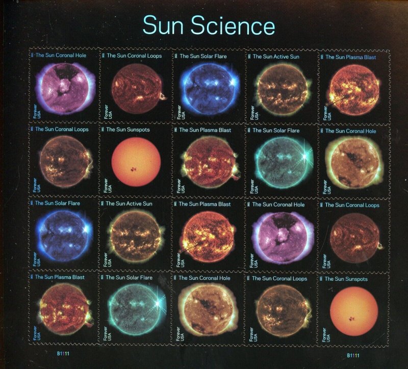 UNITED STATES 2021 SUN SCIENCE COMPLETE SHEET MINT NEVER HINGED
