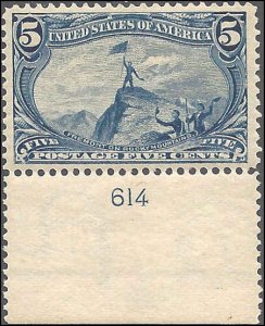 288 Mint,OG,XXLH... PSE Graded VF-XF 85... SMQ $145.00... Plate# single