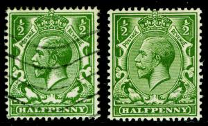 SG351 SPEC N14(-), ½d green, FINE USED. EXCESSIVE PLATE WEAR. 