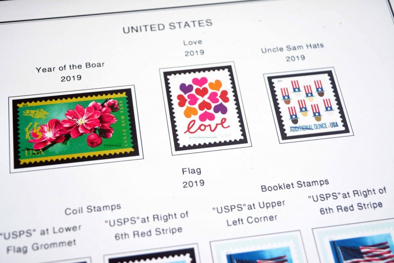 COLOR PRINTED U.S.A. 2011-2020 STAMP ALBUM PAGES (101 illustrated pages)