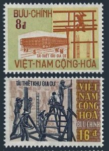 Viet Nam South 377-378, MNH. Mi 455-456. Reconstruction, Tet Offensive, 1970.