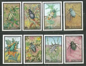 Mongolia 667-74 MNH Various Insects SCV 6.10