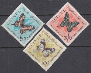 GUINEA Sc#C47-9 CPL MNH SET of 3 BUTTERFLIES