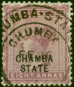 Chamba 1887 8a Dull Mauve SG14 Fine Used