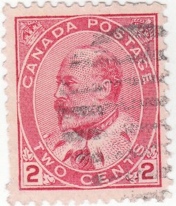 Canada - Scott # 90 - 2c Carmine -  King Edward VII - Used