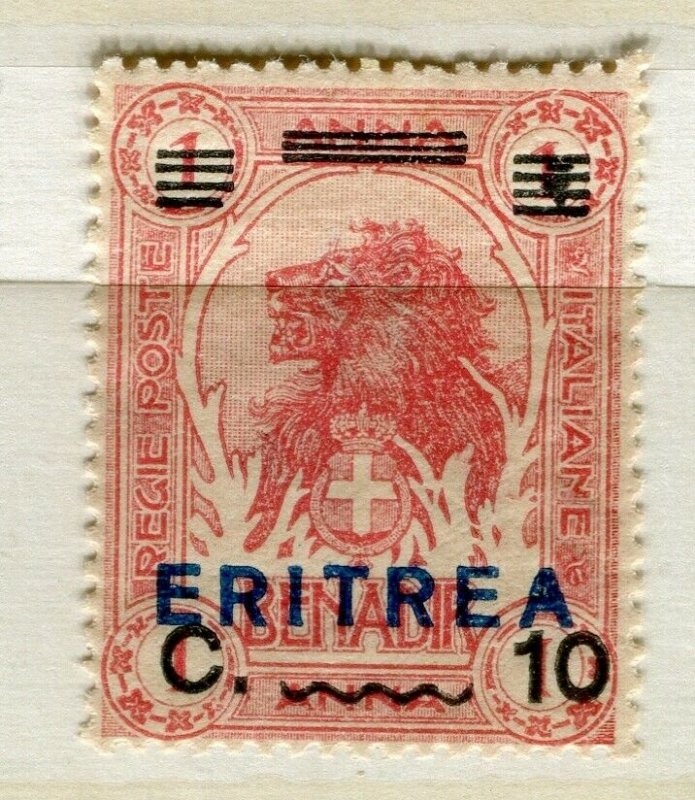 ITALY; ERITREA early 1900s pictorial Lion type 10c. mint hinged 