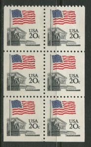 USA - Scott 1896a- Flag & Anthem -1981- MNG - Booklet Pane of 6 X  20c Stamp