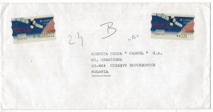 Spain 2000 Cover ATM Stamps Space Satellite