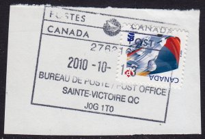 Canada - 2009 - Scott #2301 - used on piece - SAINTE-VICTOIRE QC pmk