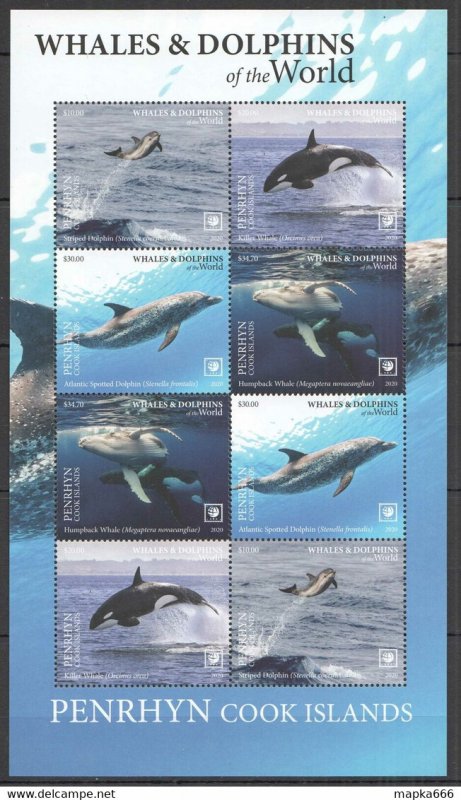 2020 Penrhyn Whales & Dolphins !!! Sale Marine Life Fauna Sh ** Nw722