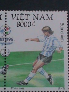 ​VIETNAM-1996 SC#2713- EURO'96 SOCCER CHAMPIONSHIPS.- MNH BLOCK  VERY FINE