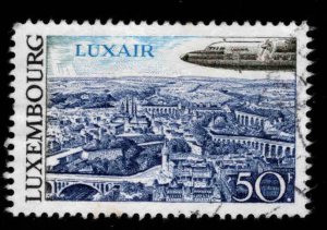 Luxembourg Scott 473 Used Aircraft over Luxembourg stamp