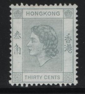 HONG KONG,190  MINT HINGED ,   QUEEN ELIZABETH 1954