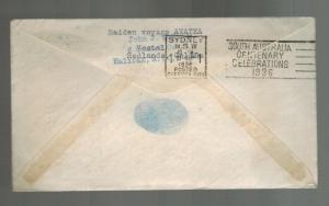 1936 New Zealand TSS Awatea Maiden Voyage Ship Cover to Canada with clippings