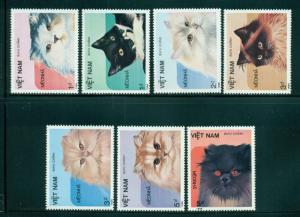 Vietnam Scott #1641-1647 MNH Cats Fauna CV$7+