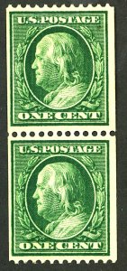 U.S. #385 MINT PAIR OG HR