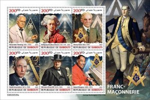 2024 03 - DJIBOUTI - FREEMASONRY      6V  complet set    MNH **