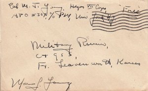 United States A.P.O.'s Soldier's Free Mail c1944 [A.P.O. 307] France Headquar...