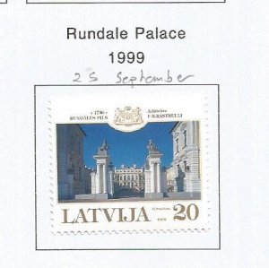 LATVIA - 1999 - Rundale Palace - Perf Single Stamp - Mint Lightly Hinged