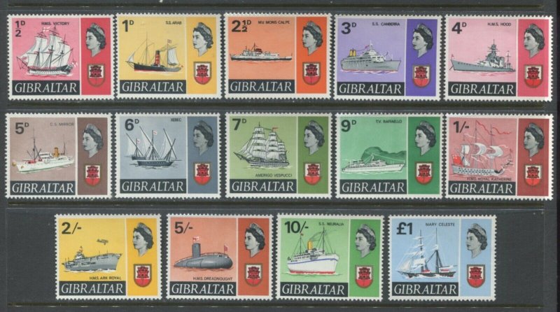 Gibraltar QEII 1967 set unmounted mint NH