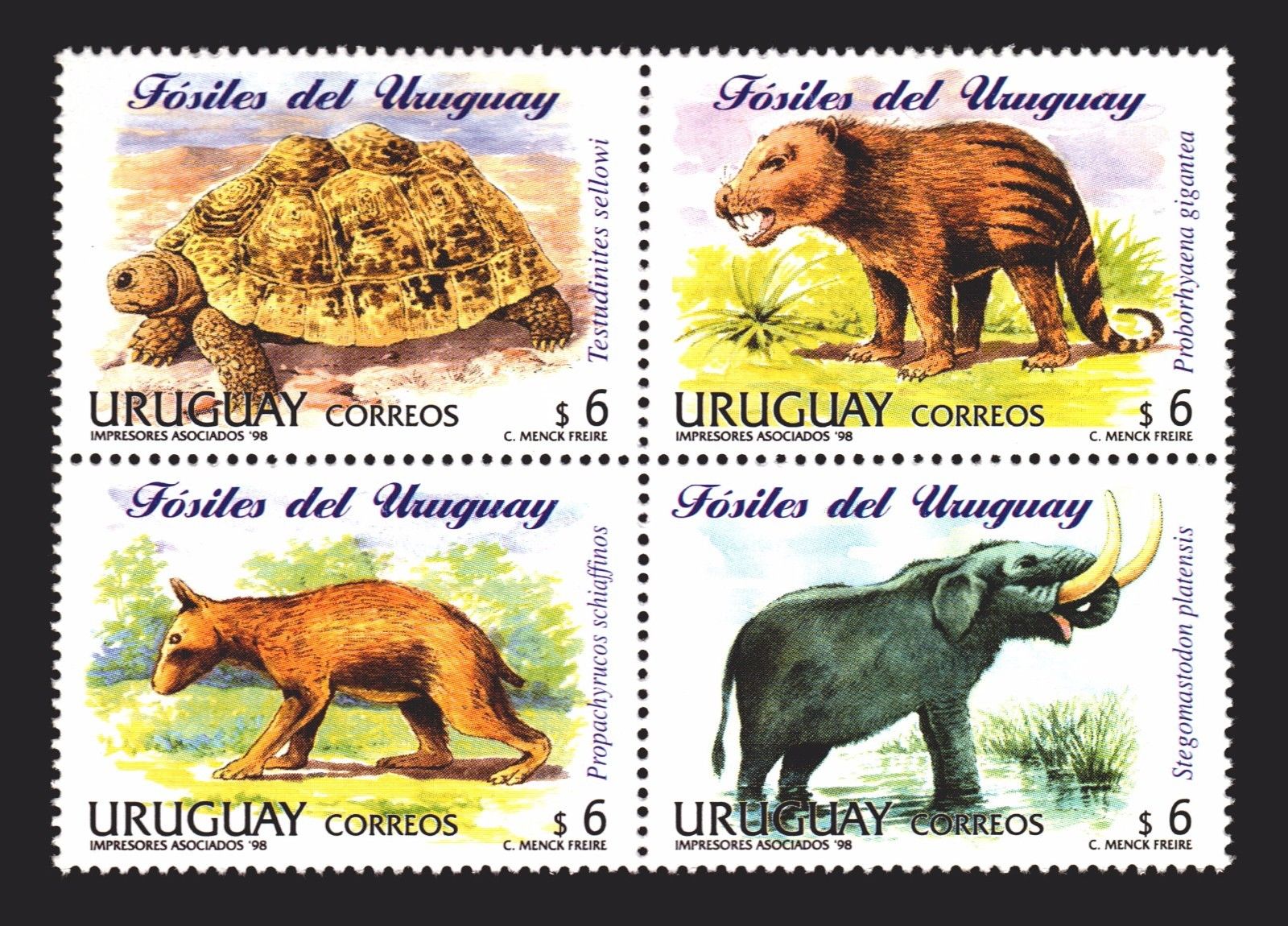 Dinosaur Prehistoric Fauna Fossilized Animals Turtle Elephant Uruguay #1713 | Central & South America - Uruguay, General Issue Stamp / HipStamp Dinosaur Prehistoric Fauna Fossilized Animals Turtle Elephant Uruguay #1713 | Central & South America - Uruguay, General Issue Stamp / HipStamp