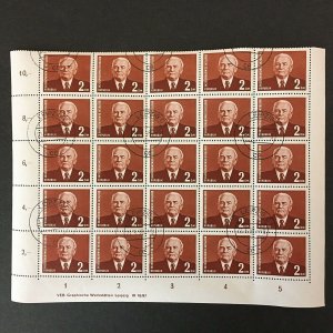 GERMANY - GDR 1958 - 2DM, Half Sheet President Pieck - FDOI