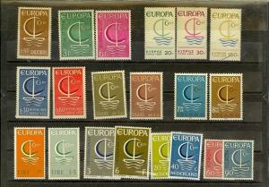 1966 Europa issue - 10 Mint NH sets (Catalog Value $32.25)