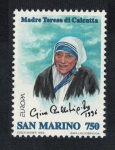 San Marino Mother Teresa Europa Famous Women 1996 MNH SG#1541