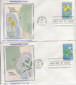 1979 USA Endangered Flora (4) (Scott 1783-86) Western Silk FDC