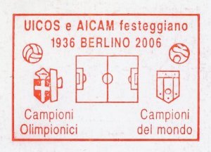 Specimen meter card Italy / Germany 2006 World Champion - Olympic Games Footbal