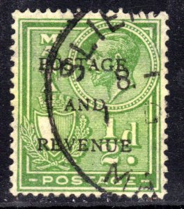 Malta 1928 KGV 1/2d Green Ovpt Postage & Revenue used SG 175 ( H1309