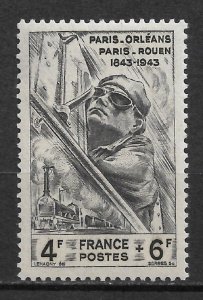 France 1944, Railroad, Scott # B178, VF MLH*