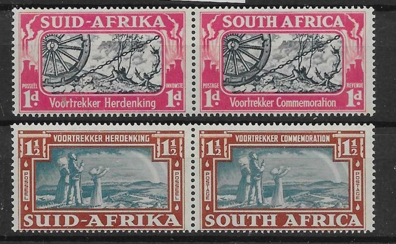 SOUTH AFRICA SG80/1 1938 VOORTREKKER COMMEMORATION SET MTD MINT