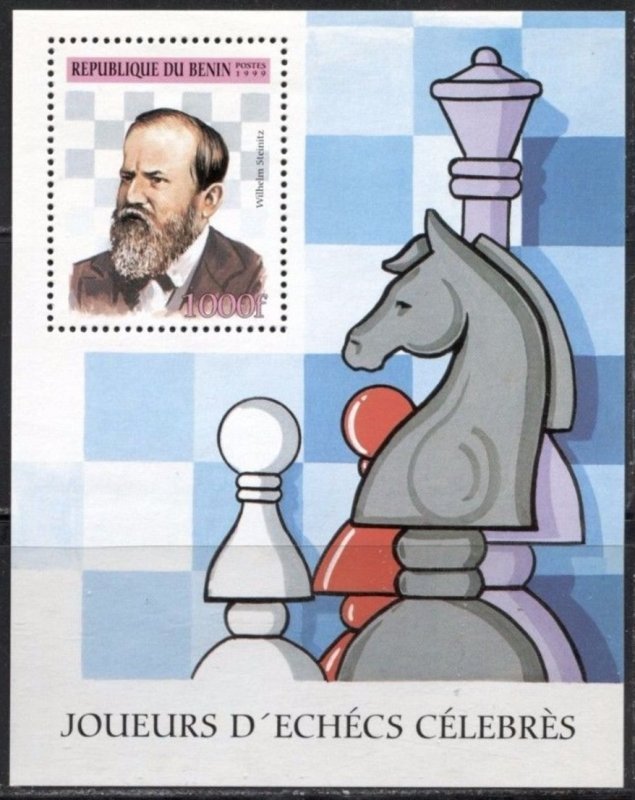 1999 Benin 1151/B47 Chess / Grandmasters 4,50 €