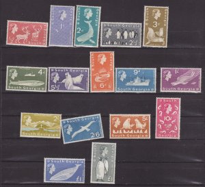 SOUTH GEORGIA #1- 16 hinged full set whale seals penguins ships birds