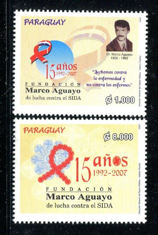 Paraguay 2844-2845, MNH, Marco Aguayo Foundation 15th Ann, 2007. x31093