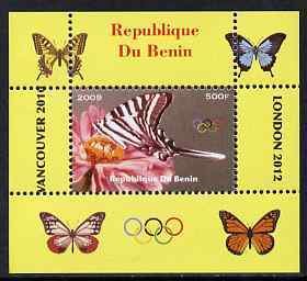 BENIN - 2009 - Butterflies & Olympics #1 - Perf De Luxe Sheet -MNH-Private Issue