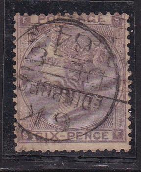 Great Britain 1862 6d lilac with Hyphen  F/VF/used