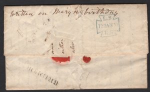 1830 York, UC to Bridgeport, Dorset, GB, redirected to Silverton, rated 1/- t...