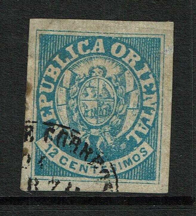 Uruguay SC# 23D Used / Laid Paper / Hinge Rem / Minor Left Margin Thining - S118