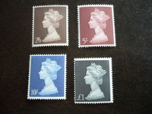 Stamps-Great Britain- Scott# MH18-MH21 -Mint Never Hinged Set of 4 Stamps-Machin